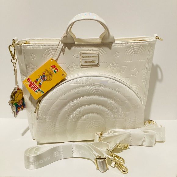 Loungefly x Rainbow Brite Iridescent Convertible Backpack & Tote Crossbody Bag - Picture 2 of 4